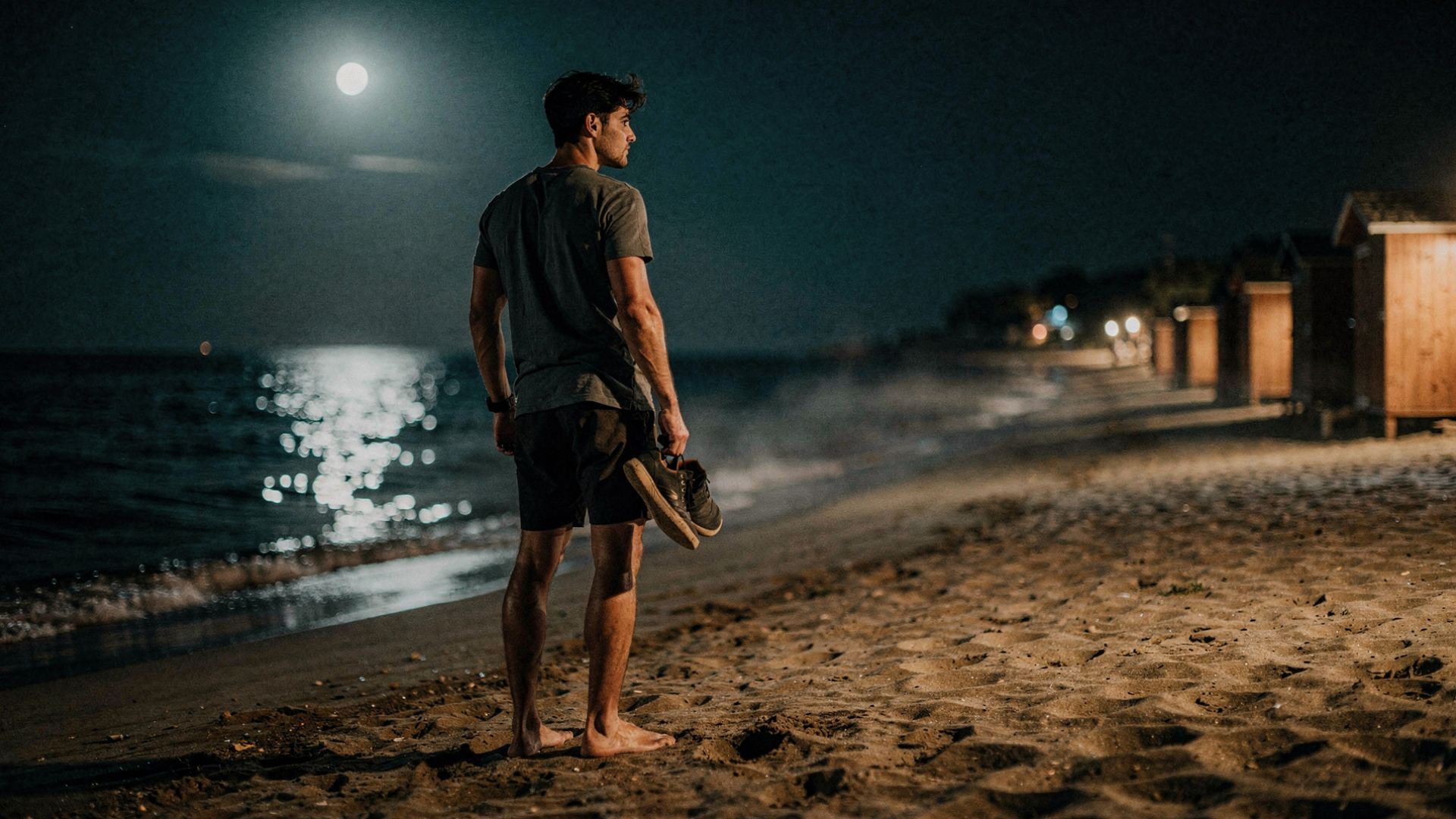 Spiaggia gay Rimini di notte